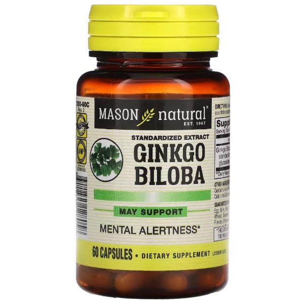 Гинкго Билоба Mason Natural Ginkgo Biloba 60 капс. (000021430)