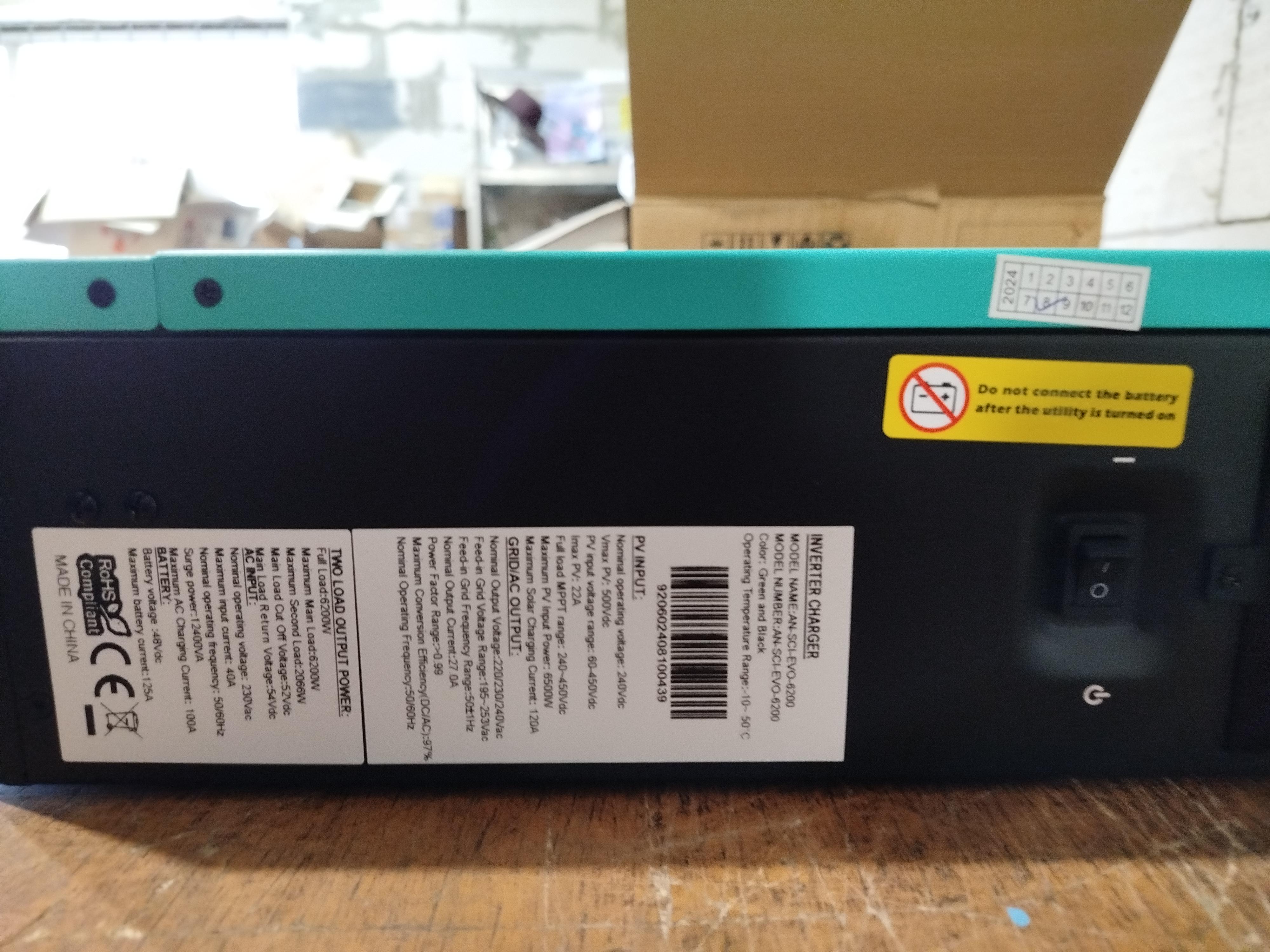 Інвертор гібридний Anern AN-SCI-EVO-6200 (24685299) - фото 5