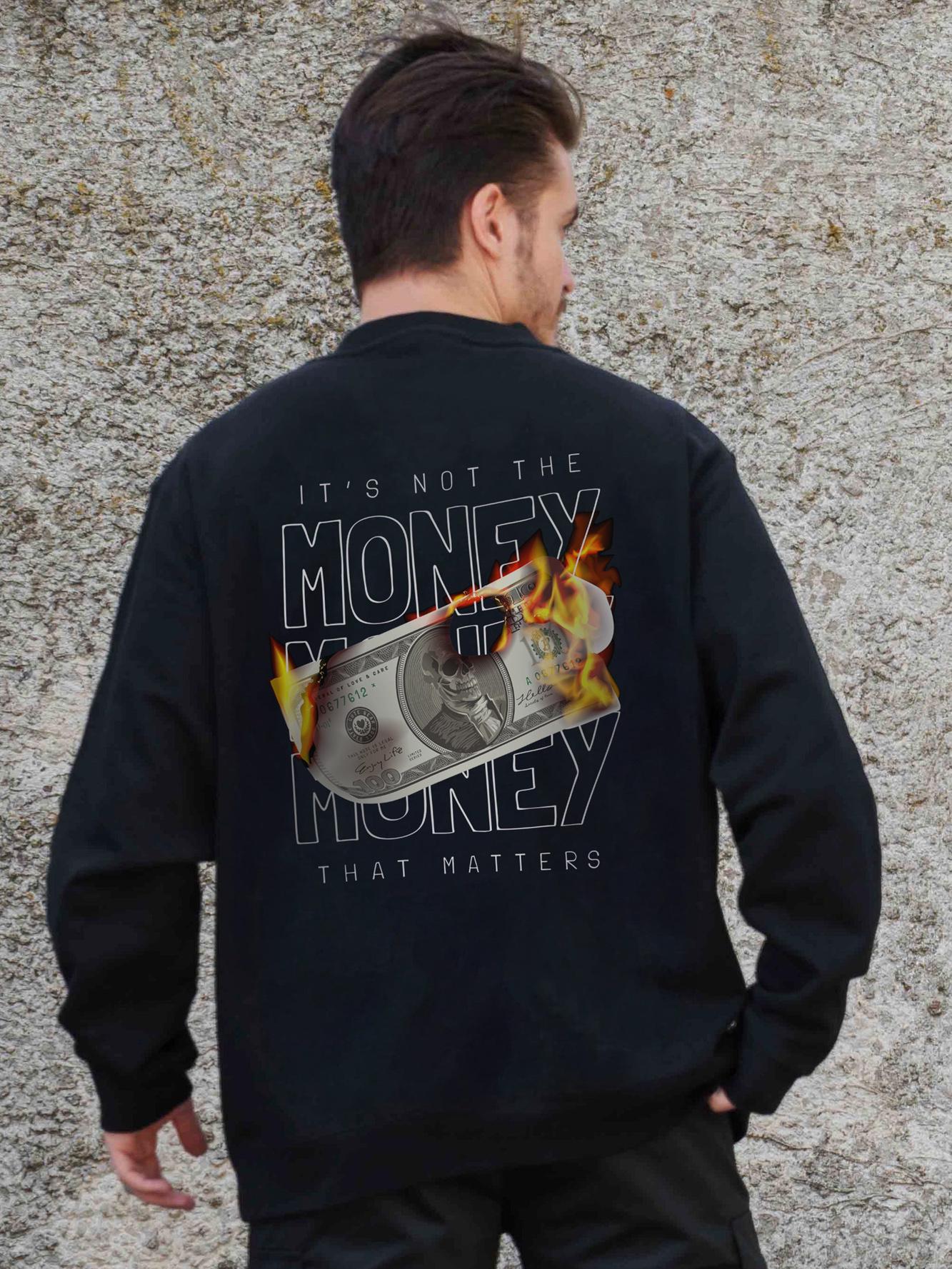 Світшот оверсайз з принтом Without Fire S/M Black (S/M8055610)