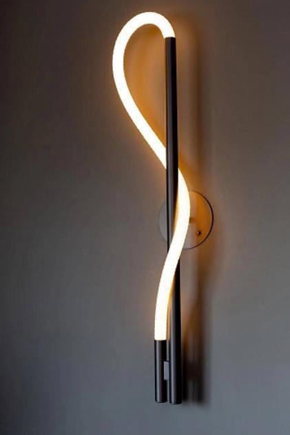 Настінне LED-бра Valeso з металевим каркасом 4000К IP20 THD11657A-1 12W Чорний (28687169)