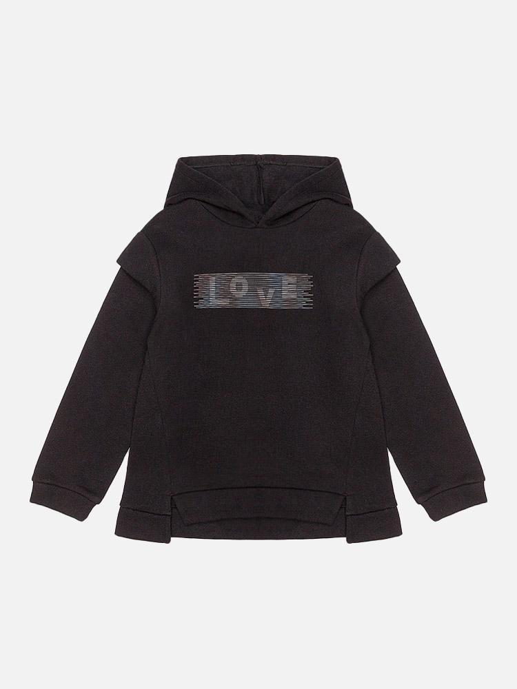 Худи для девочки ЦБ-00229891 152 см Черный (28575653)