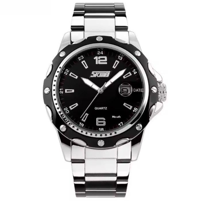 Часы мужские Skmei Robby Steel 0992S со стальным корпусом 43х12 мм Серебро (150-96-0992S)