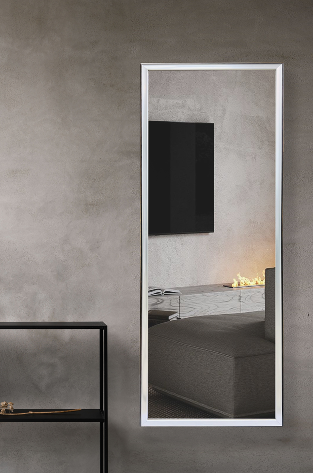 Дзеркало настінне CRYSTAL GLASS в багетній срібній рамі 1700х600 мм (C3349)