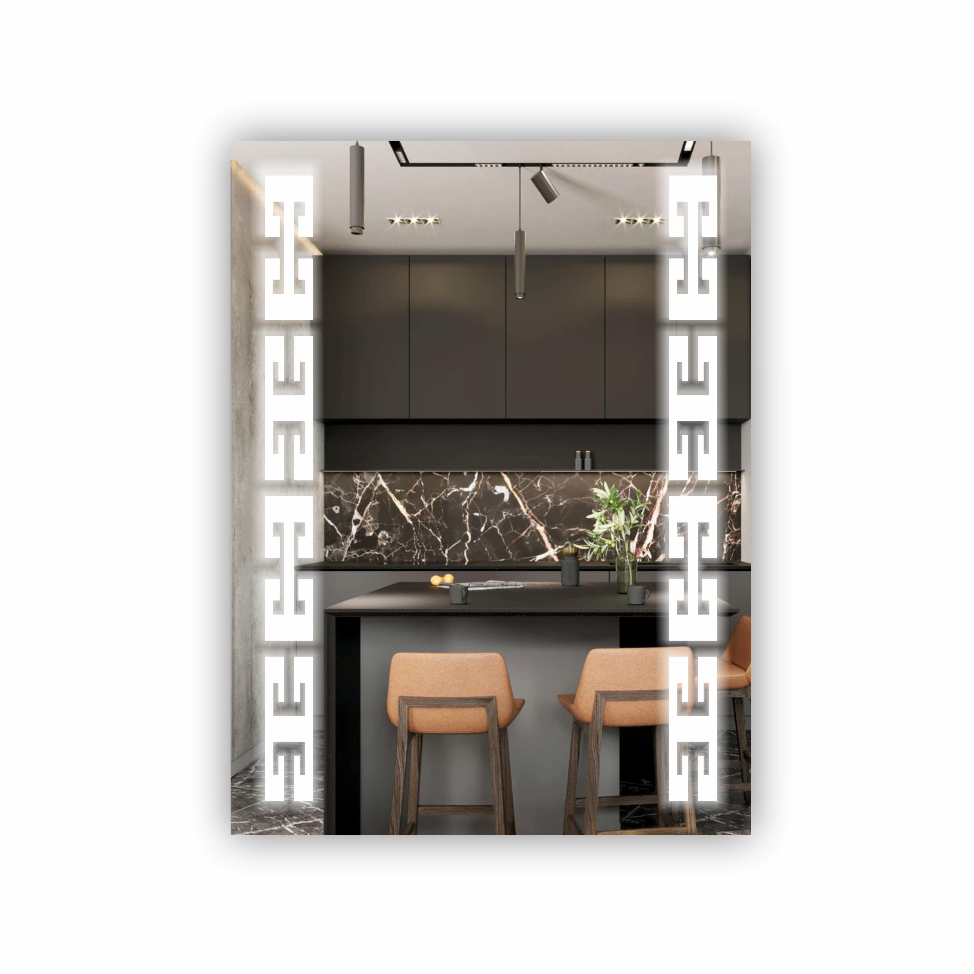 Зеркало с LED подсветкой 600х800 мм (R-070)