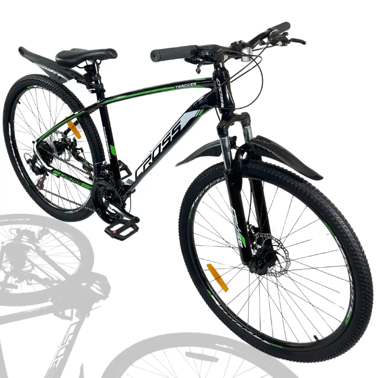 Велосипед Cross 29" Tracker 2025 Рама 21" Black/Green