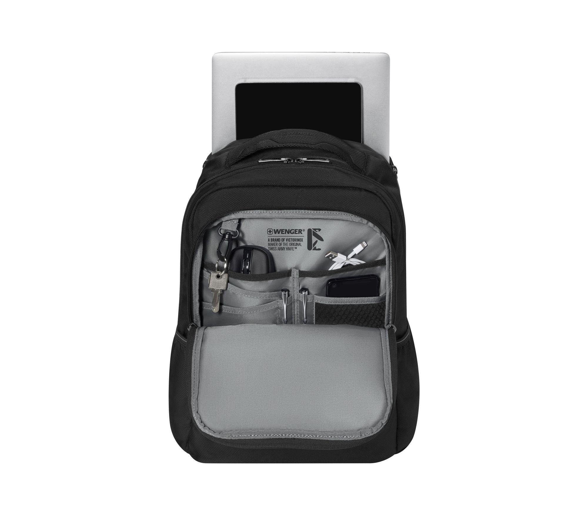 Рюкзак Wenger XE Resist 16" для ноутбука поліестер з органайзером та кишенями 23 л Чорний (628944) - фото 7 Рюкзак Wenger XE Resist 16" для ноутбука поліестер з органайзером та кишенями 23 л Чорний (628944) - фото 7