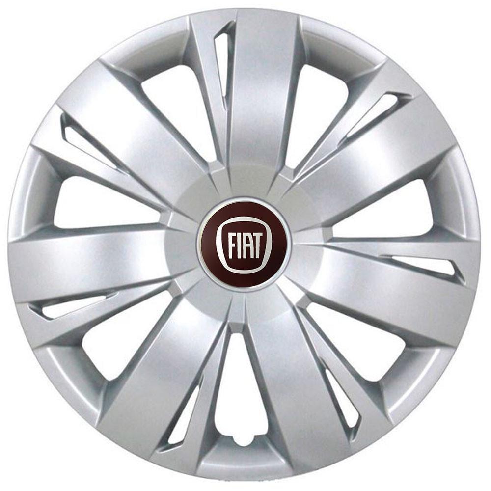 Колпаки SJS с логотипом Fiat 411 R16 4 шт. Серебряный (31008707)