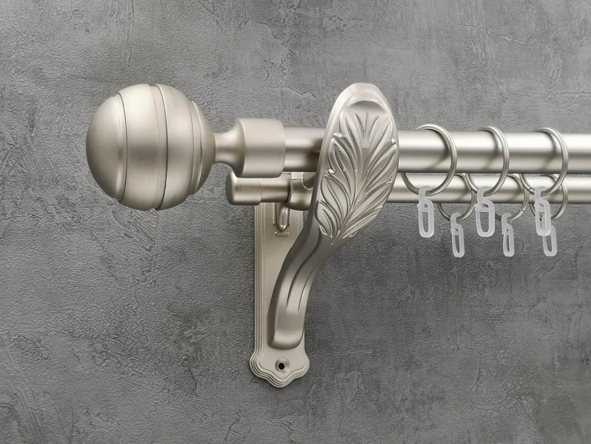 Карниз Quadrum EM235 гладка штанга подвійний ретро 25/19 мм 400 см Сатин (272281836)