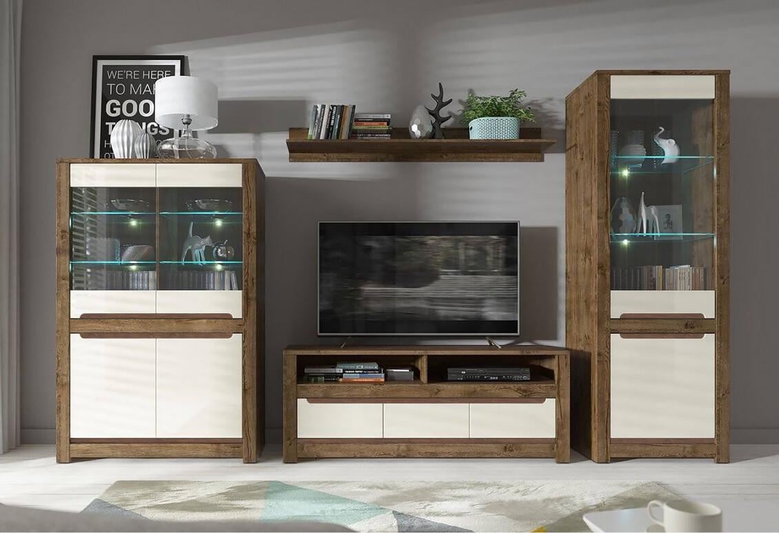 Гостиная комплект Gerbor Holding Эрика из ДСП и МДФ 3220x455x2040 см Дуб техас/светло-серый Гостиная комплект Gerbor Holding Эрика из ДСП и МДФ 3220x455x2040 см Дуб техас/светло-серый