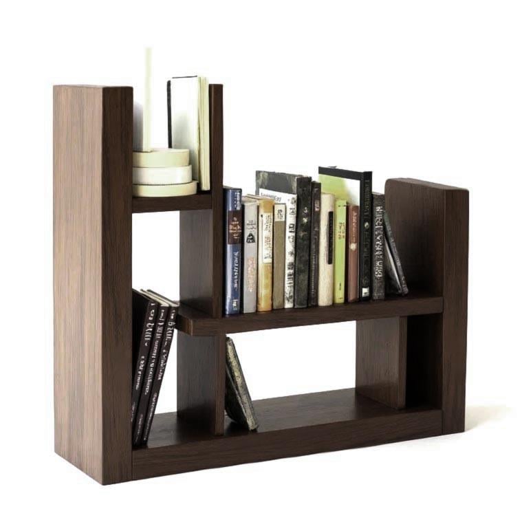 Полка книжная настольная из дерева Альба Сепия (КПА-032308)