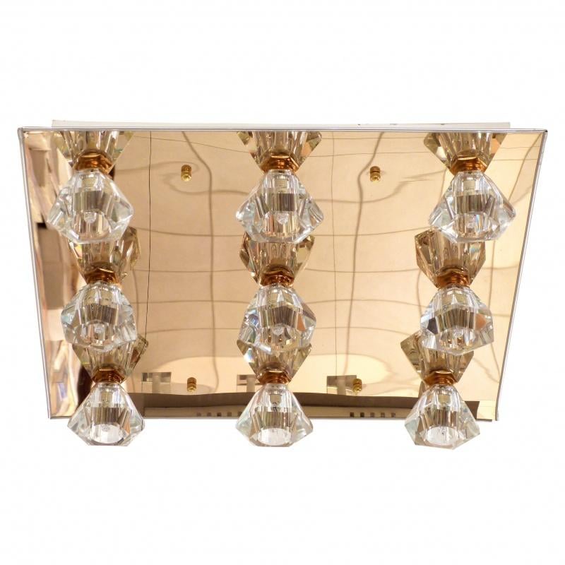 Люстра потолочная галогенная Brille BR-01 301C/9 для натяжного потолка Gold