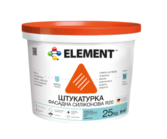 Штукатурка фасадная силиконовая Element R20 25 кг Дубовая кора (2088751892)