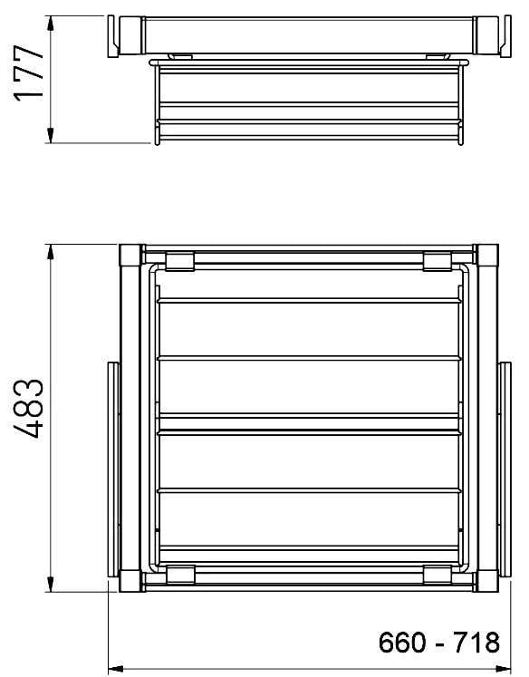 Полиця для взуття GTV Elite з дотягом повного висуву 700 мм Графіт (WG-POBUW70-60) - фото 4 Полиця для взуття GTV Elite з дотягом повного висуву 700 мм Графіт (WG-POBUW70-60) - фото 4