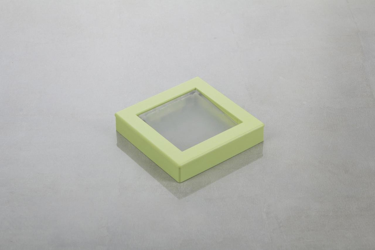 Мебельная ручка Poliplast РП-29 Светло-зеленый матовый с прозрачной вставкой (16833)