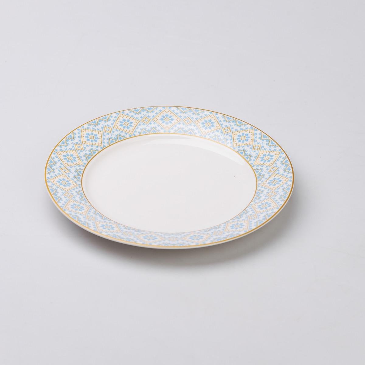 Тарілка керамічна сервірувальна з орнаментом 26,5 см (5406) - фото 4
