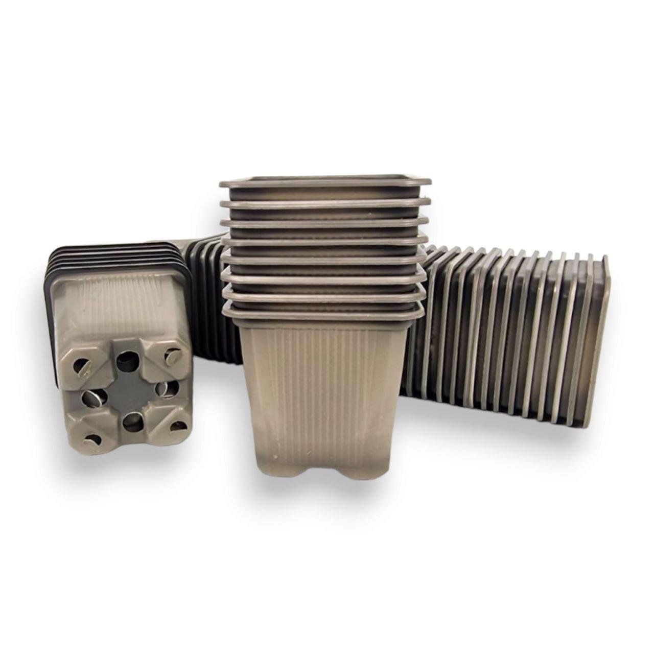 Стакан для рассады квадратный с отверстиями 180 мл 100 шт. (ММ10902)