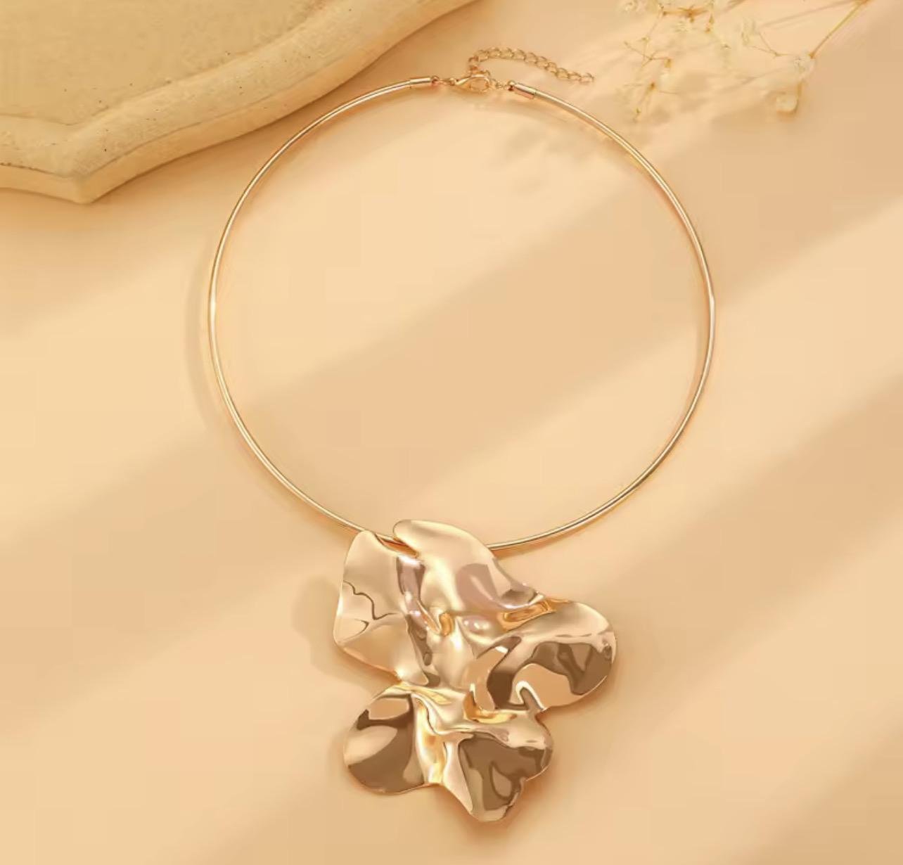 Кольє Квітка Сяй Золотий (34535443345)