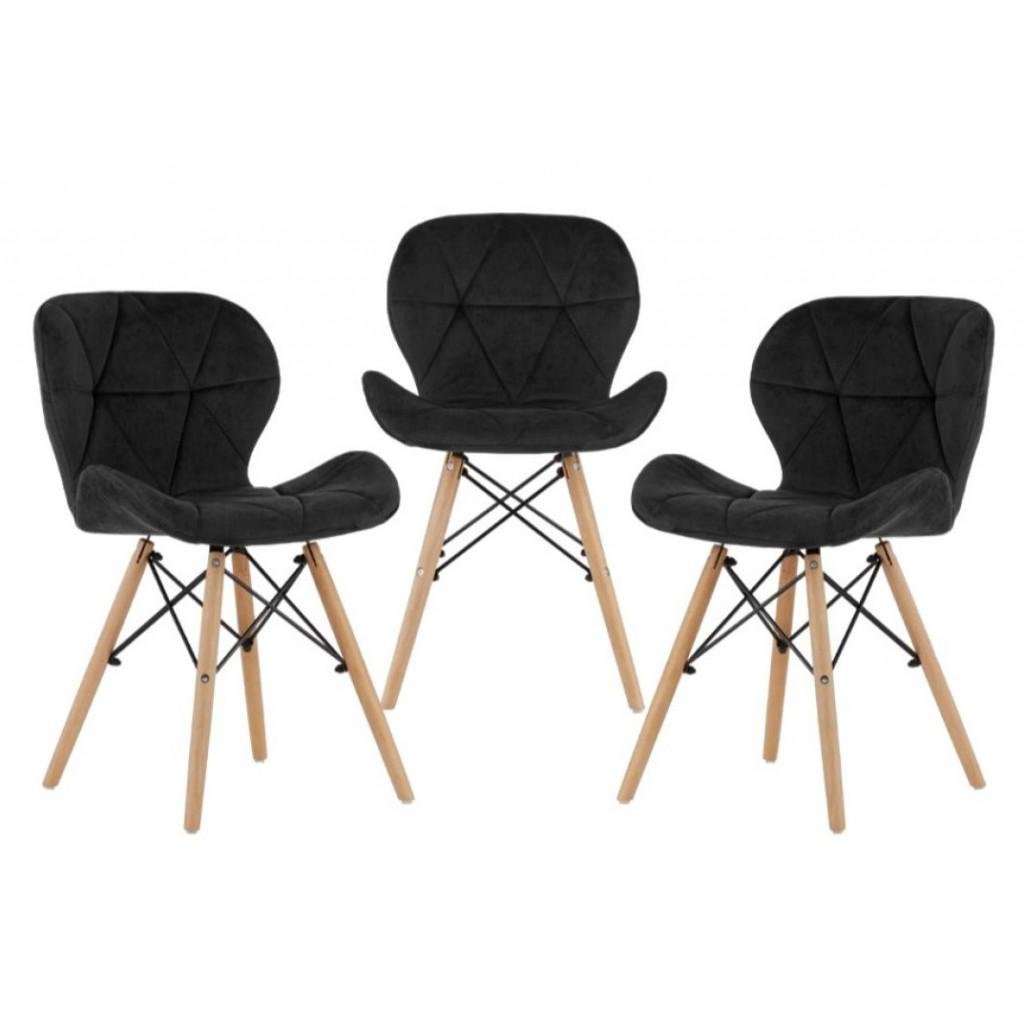 Крісло Bonro B-531 велюр 3 шт. Чорний (4240066712)