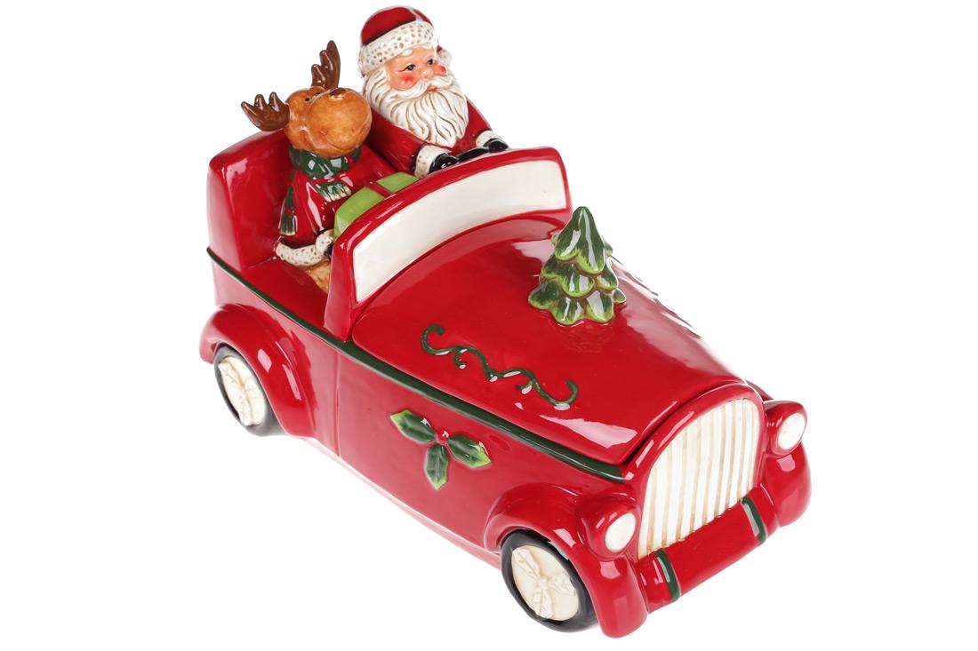 Банка для сладостей BonaDi Санта в машине 1,5 л (827-883)