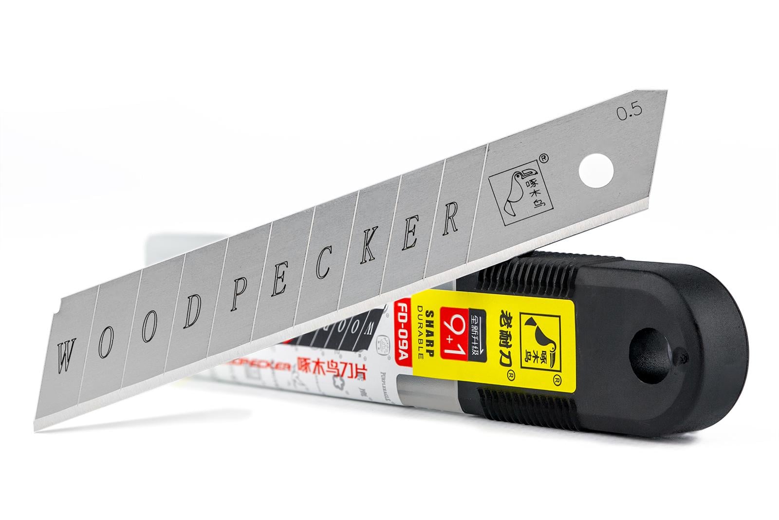Лезвия для ножа Woodpecker 18 мм 10 шт. Серый (FD-09A)