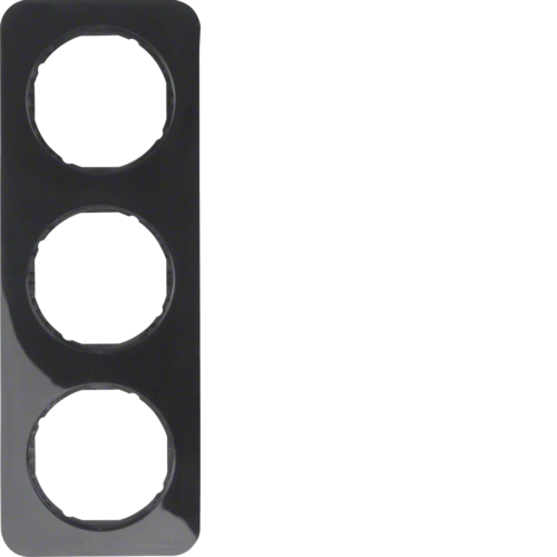 Рамка Berker R.1 трехместная Черный (10132145)