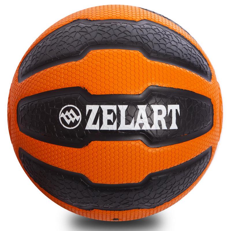 Мяч медицинский медбол Zelart Medicine Ball FI-0898-7 7кг Черный / Оранжевый (DR003456) - фото 2