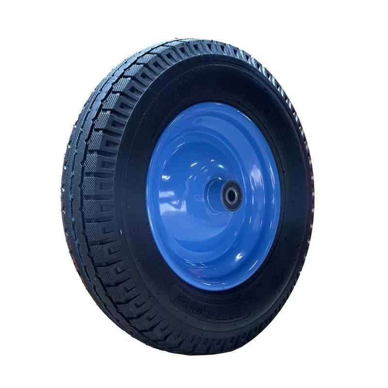 Колесо пневматическое BLUETOOLS 4х8 и ось 12 мм 2PR Синий (550409)