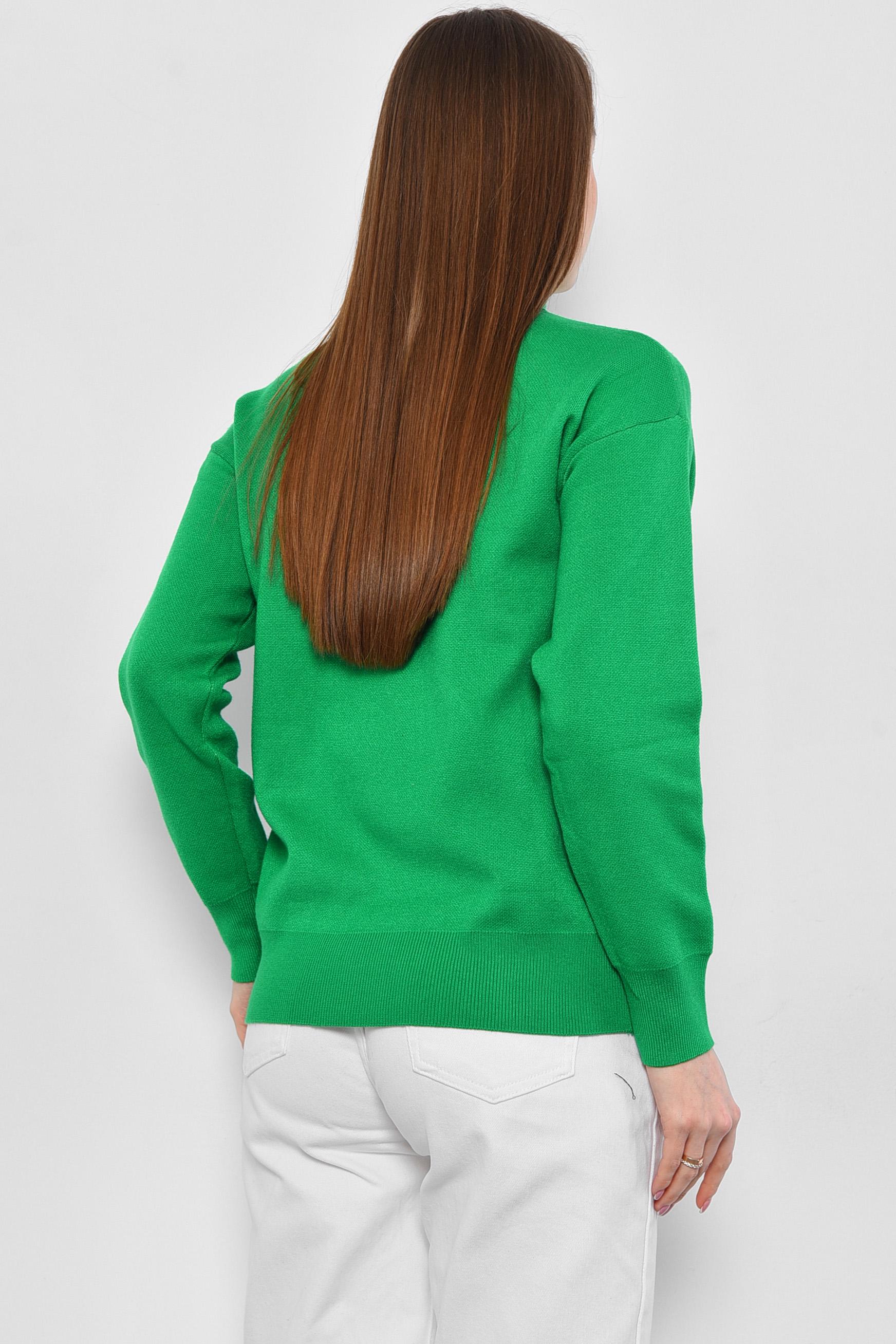 Свитер женский L-XL Зеленый (178466) - фото 3