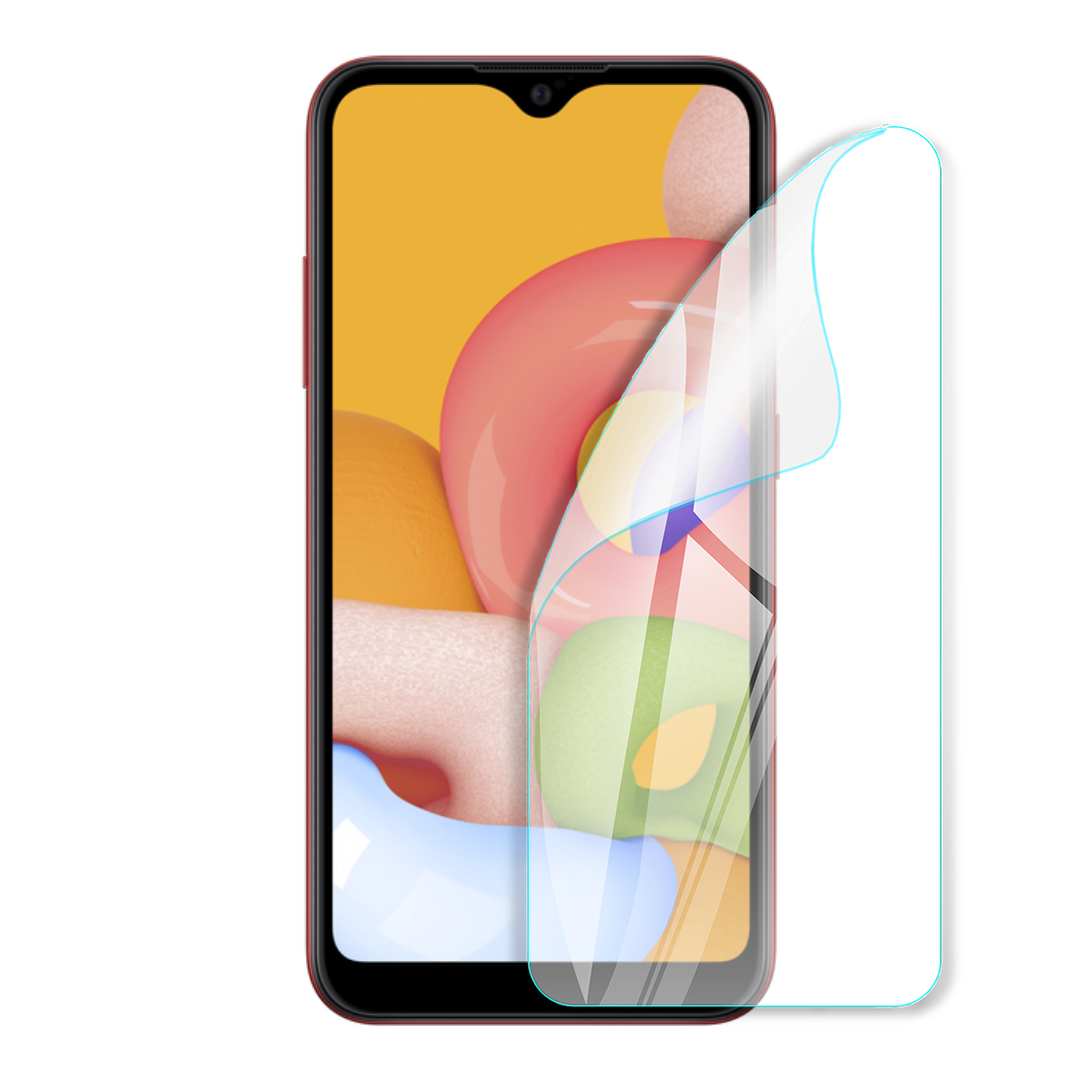 Защитная полиуретановая глянцевая пленка Edge Armor на экран смартфона Samsung Galaxy A01 (PF-EG02SNG-001-155)