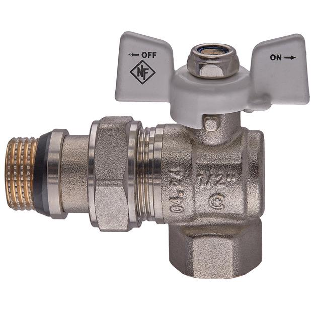 Кран шаровой Nolf NFC.983 NF3162 1/2" ВЗ с американкой бабочка (269393)