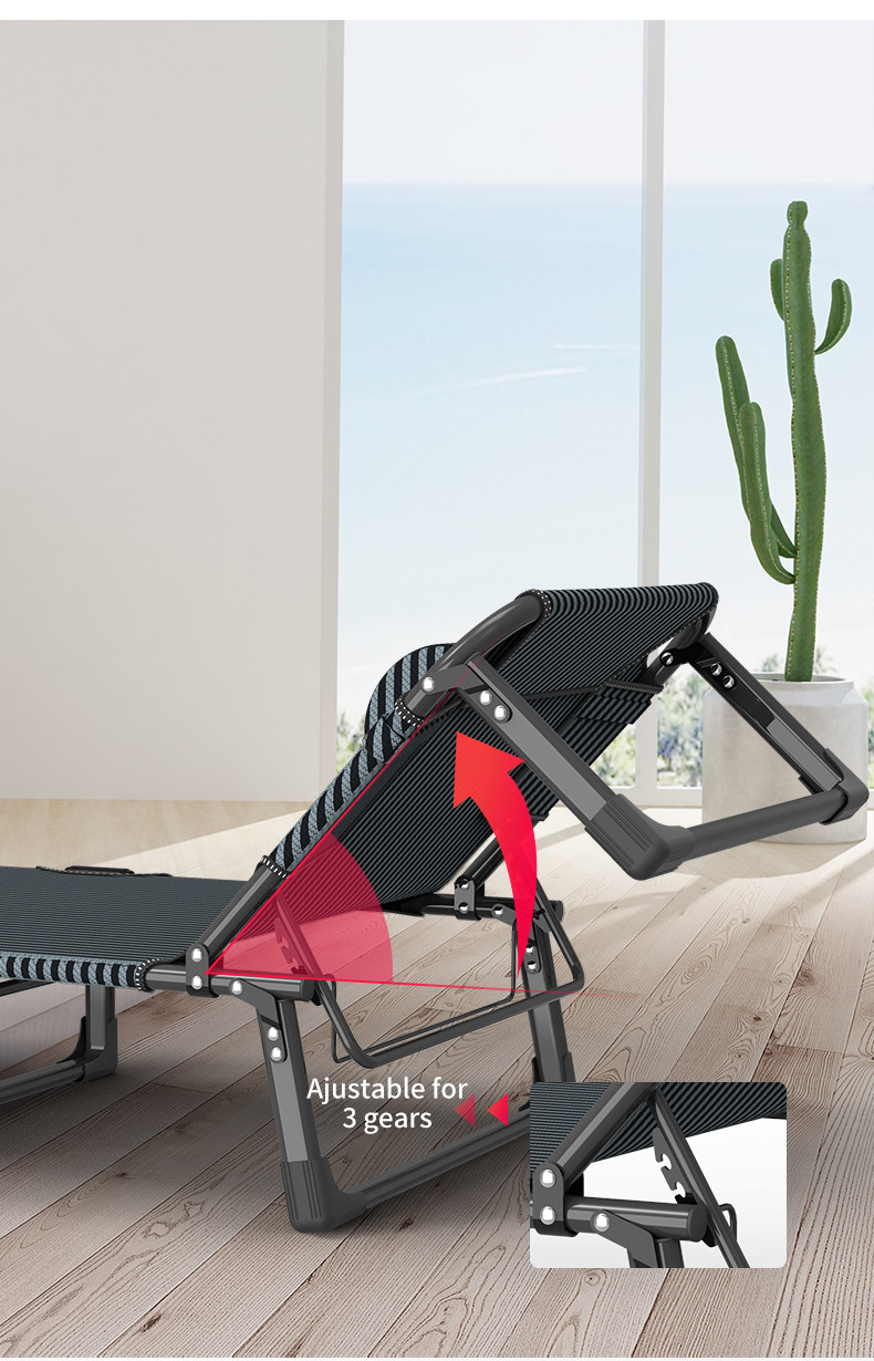 Шезлонг садовый WCG FB-S02-PM с подушкой/матрасом Черный (FB-S02-PM 1) - фото 7 Шезлонг садовый WCG FB-S02-PM с подушкой/матрасом Черный (FB-S02-PM 1) - фото 7