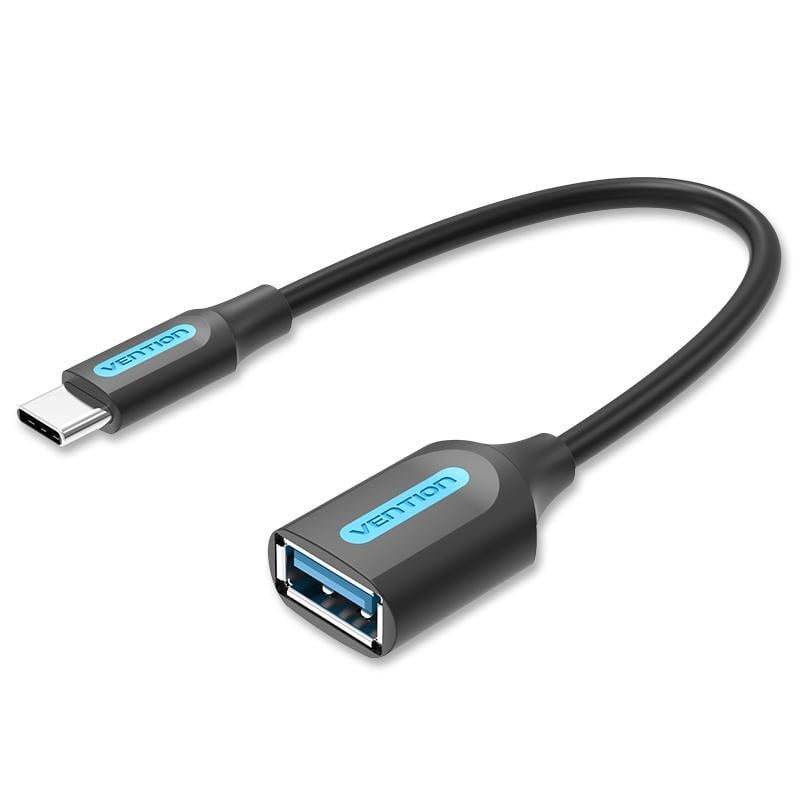 Кабель-переходник OTG Vention USB-C/USB 3.0/0.15 м Черный (CCVBB)