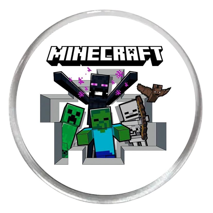 Значок с печатью акриловый MINECRAFT №4 (27998)