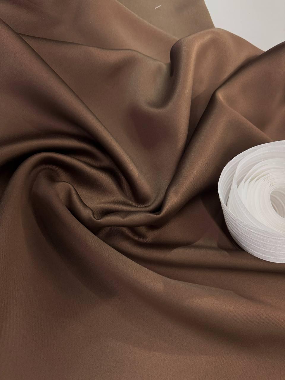 Комплект штор блекаут 2 шт. 150х275 см Коричневий (8132-122-150-275) - фото 3 Комплект штор блекаут 2 шт. 150х275 см Коричневий (8132-122-150-275) - фото 3