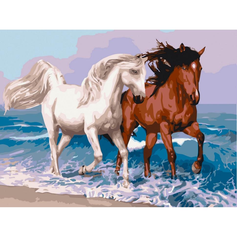 Картина по номерам Bambi Лошади на прогулке 30x40 см (11663-NN)