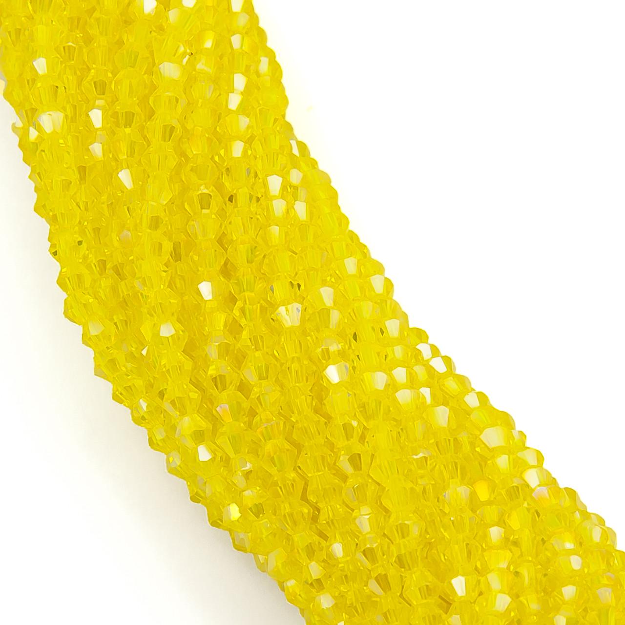 Бусины хрустальные Биконус АВ 2,3х3 мм 160 шт. Цитрин (БИ0002к67)