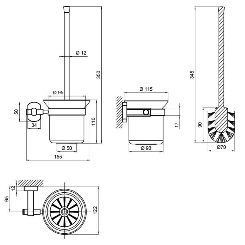 Йоршик для унітазу Q-tap Liberty BLM 1157 (FRRS00040031) - фото 2