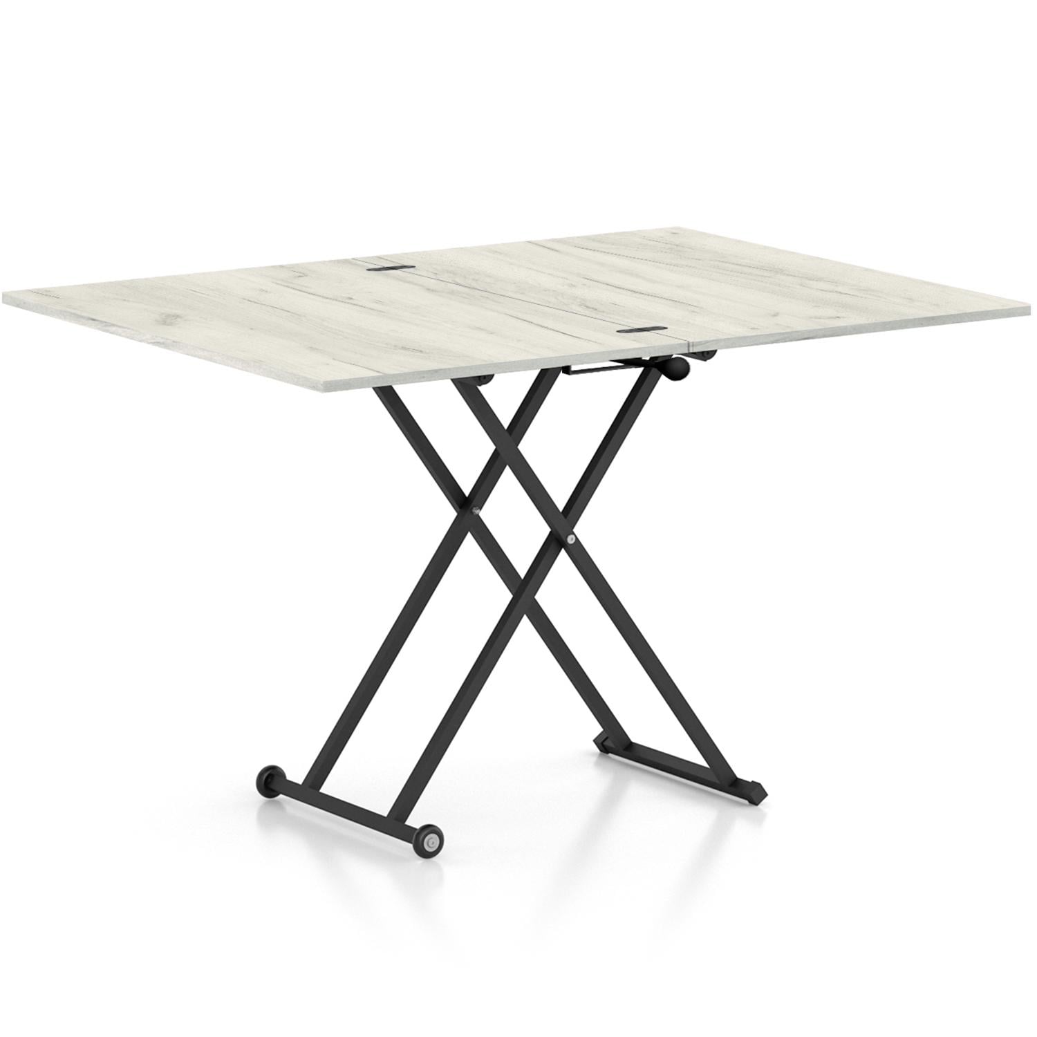 Стол-трансформер с регулировкой высоты Knap Knap Dragonfly 900/1200x600x760 мм Дуб крафт Белый (S201002111)