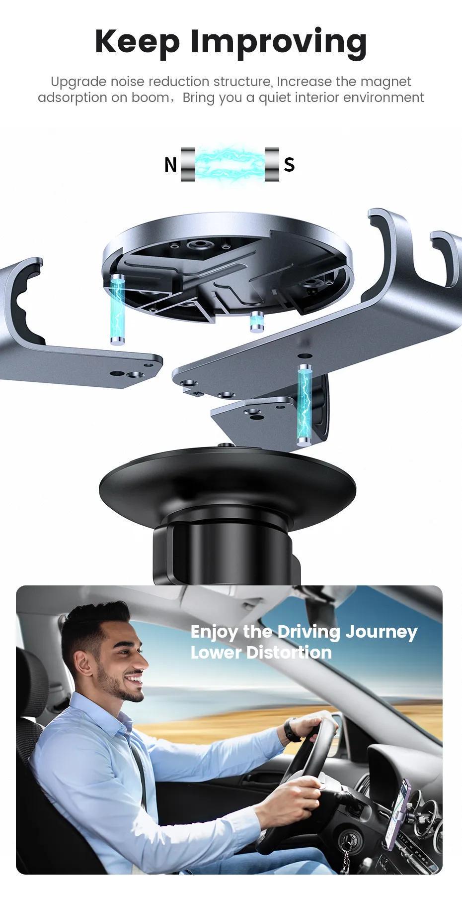 Держатель автомобильный UGREEN с крючком 360° Черный (15223) - фото 5