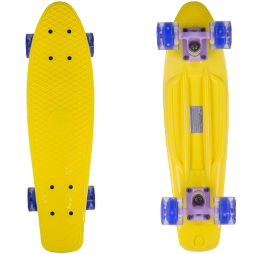 Скейтборд круїзер Candy 22" Yellow/LED Wheels (1504) - фото 2