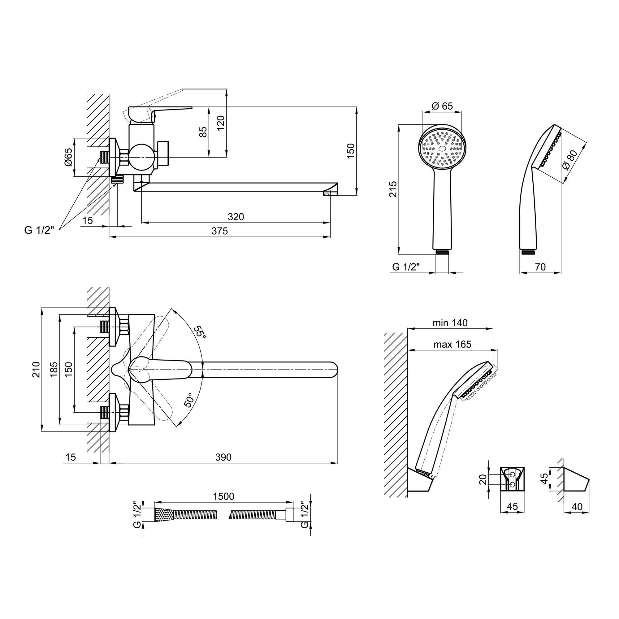Змішувач для ванни Lidz CRM 14 34 005-1 - фото 2 Змішувач для ванни Lidz CRM 14 34 005-1 - фото 2