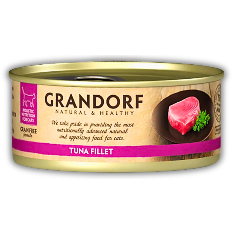 Корм для кошек влажный Grandorf Филе тунца для взрослых кошек всех пород 70 г х 6 шт. (PGDCW0707) Корм для кошек влажный Grandorf Филе тунца для взрослых кошек всех пород 70 г х 6 шт. (PGDCW0707)