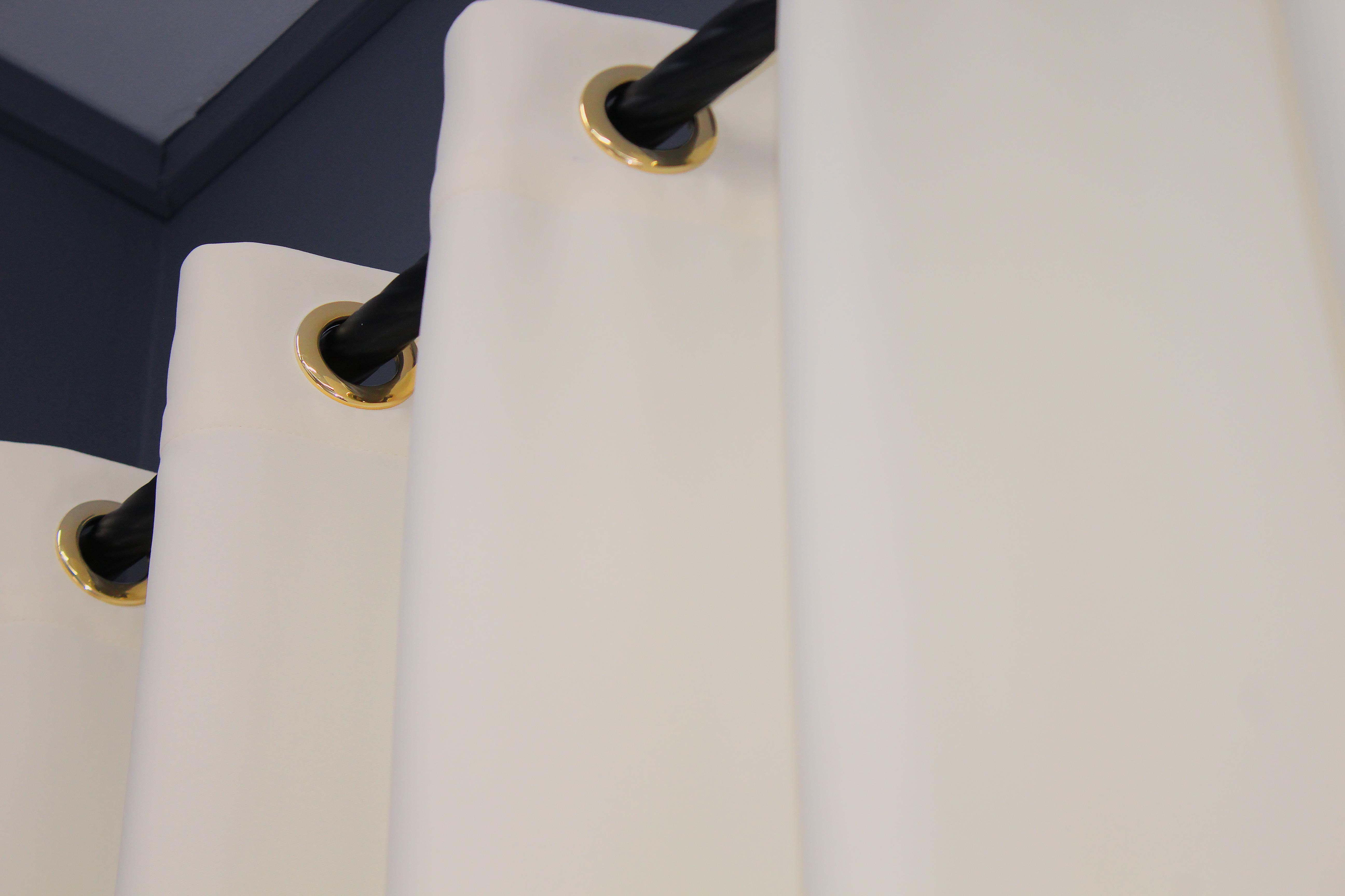 Комплект штор на люверсах VR-Textil Блэкаут Bagema Rvs № 1293ш 150х250 см 2 шт. Кремовый (37-0023) - фото 6