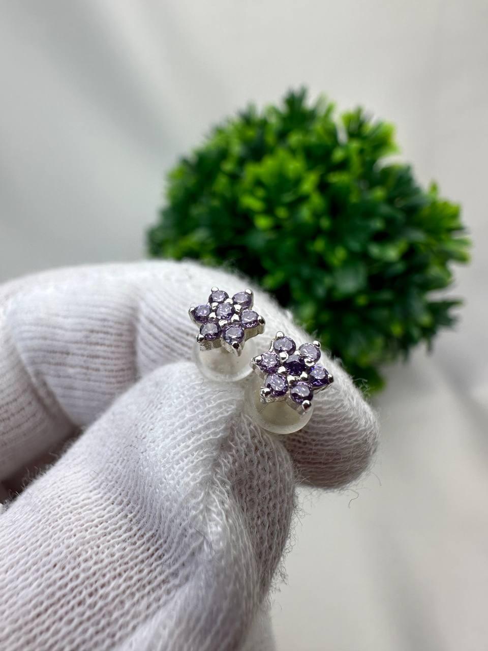 Серьги серебряные Осло гвоздики 925 проба (26943273)