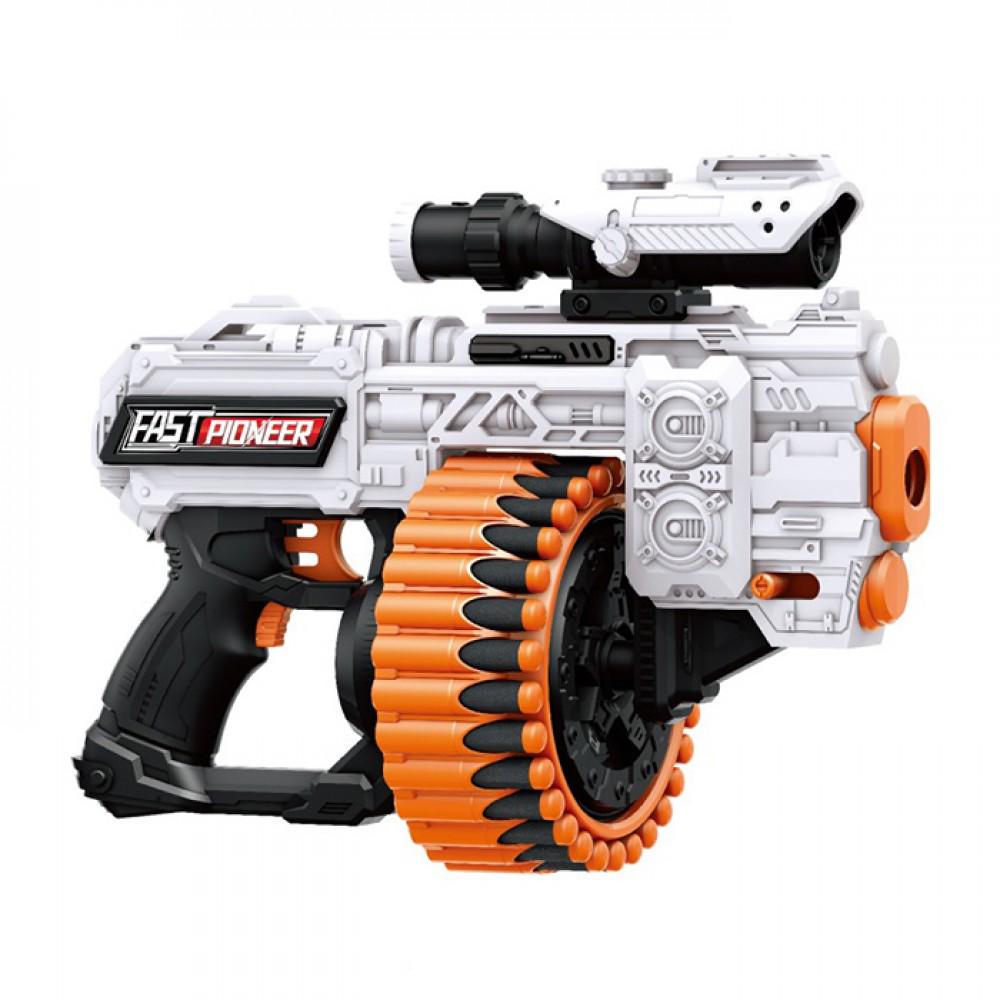 Пулемет BIG521 Fast Pioneer Electric с прицелом и мягкими патронами 24 шт.