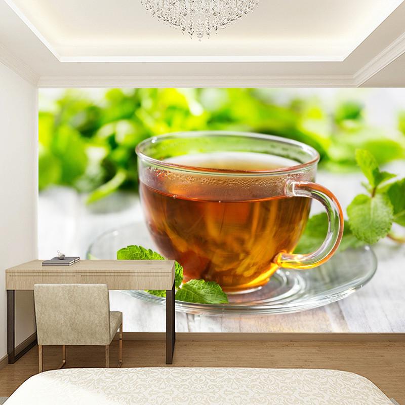 Фотообои флизелиновые на стену для кухни/кафе Чашка чая