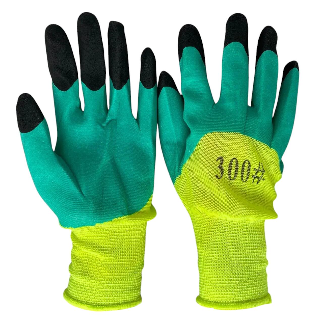 Перчатки рабочие синтетические Stenson PR-375 3-4 с латексным покрытием Разноцветный (26450799)