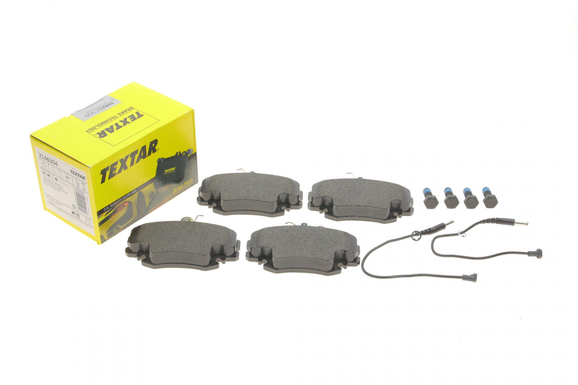 Тормозные колодки передние TEXTAR для Dacia Logan 04-/Renault 11/19/21/Peugeot 205/309 Q+ с датчиками (2146304) Тормозные колодки передние TEXTAR для Dacia Logan 04-/Renault 11/19/21/Peugeot 205/309 Q+ с датчиками (2146304)