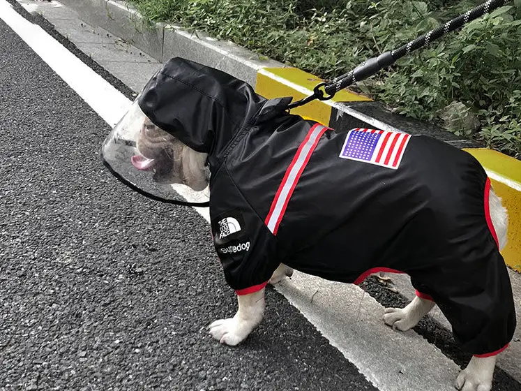 Дождевик для собак с капюшоном Dog Face XL Черный - фото 4 Дождевик для собак с капюшоном Dog Face XL Черный - фото 4