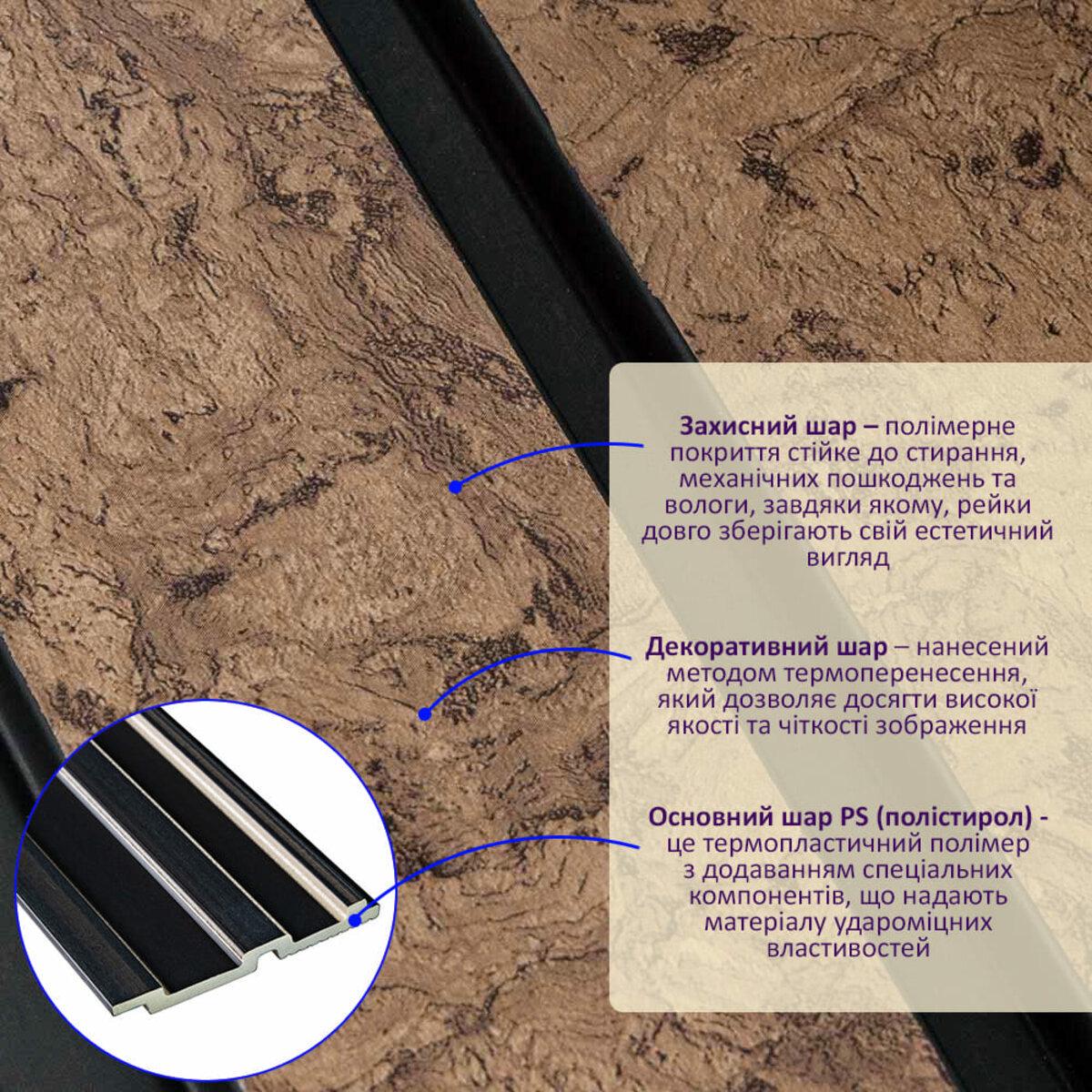 Рейка декоративная PS D 2900x120x12 мм (SW-00001754) - фото 8 Рейка декоративная PS D 2900x120x12 мм (SW-00001754) - фото 8